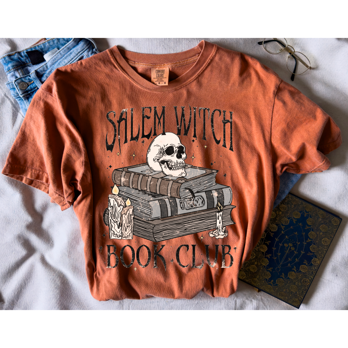 Salem witch book club - Comfort Color - Burnt orange