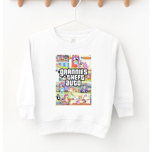 Grannies theft auto | White | VERY LIMITED, 2T, 3T, 4T, 5/6